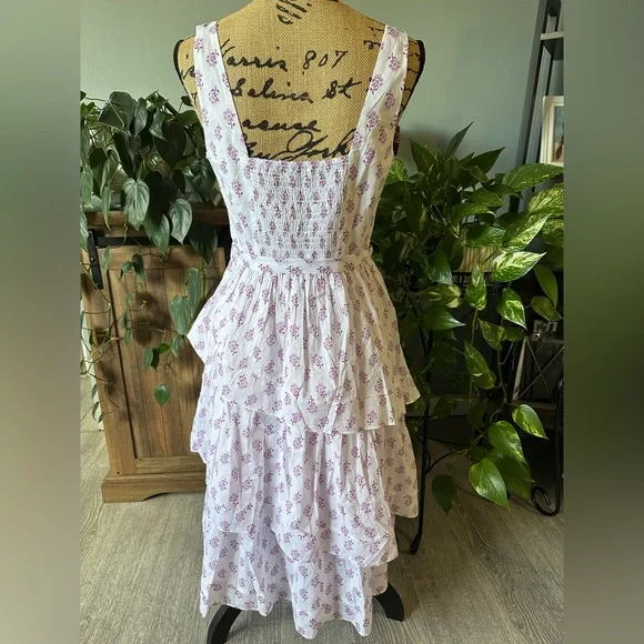 J Crew Sleeveless Belted Tiered Midi Dress, Size 8. NWT. - Picture 6 of 7